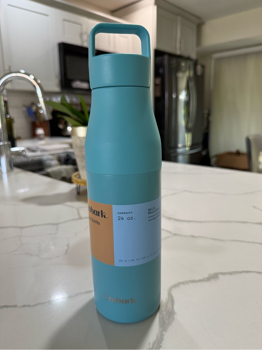 Embark by Target New 24 oz Spill-Resistant Water Bottle-Turquoise Blue